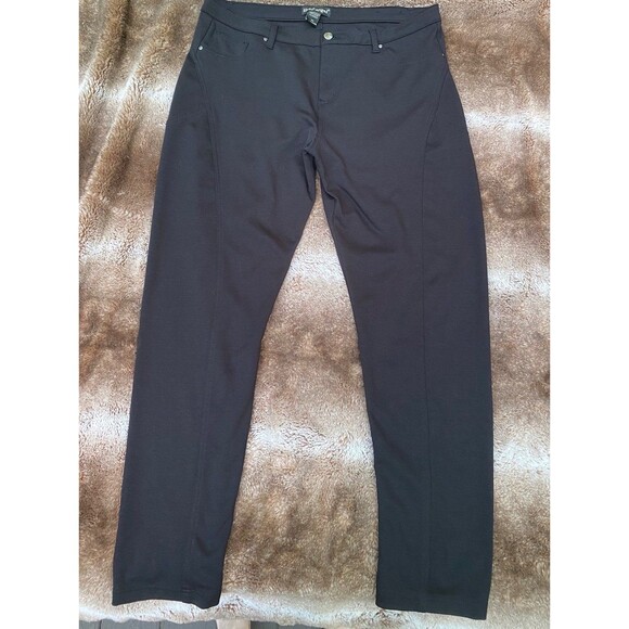 LIKE AN ANGEL Black Classic Dark RAYON POWER STRETCH Pants Size 3X - Picture 3 of 8